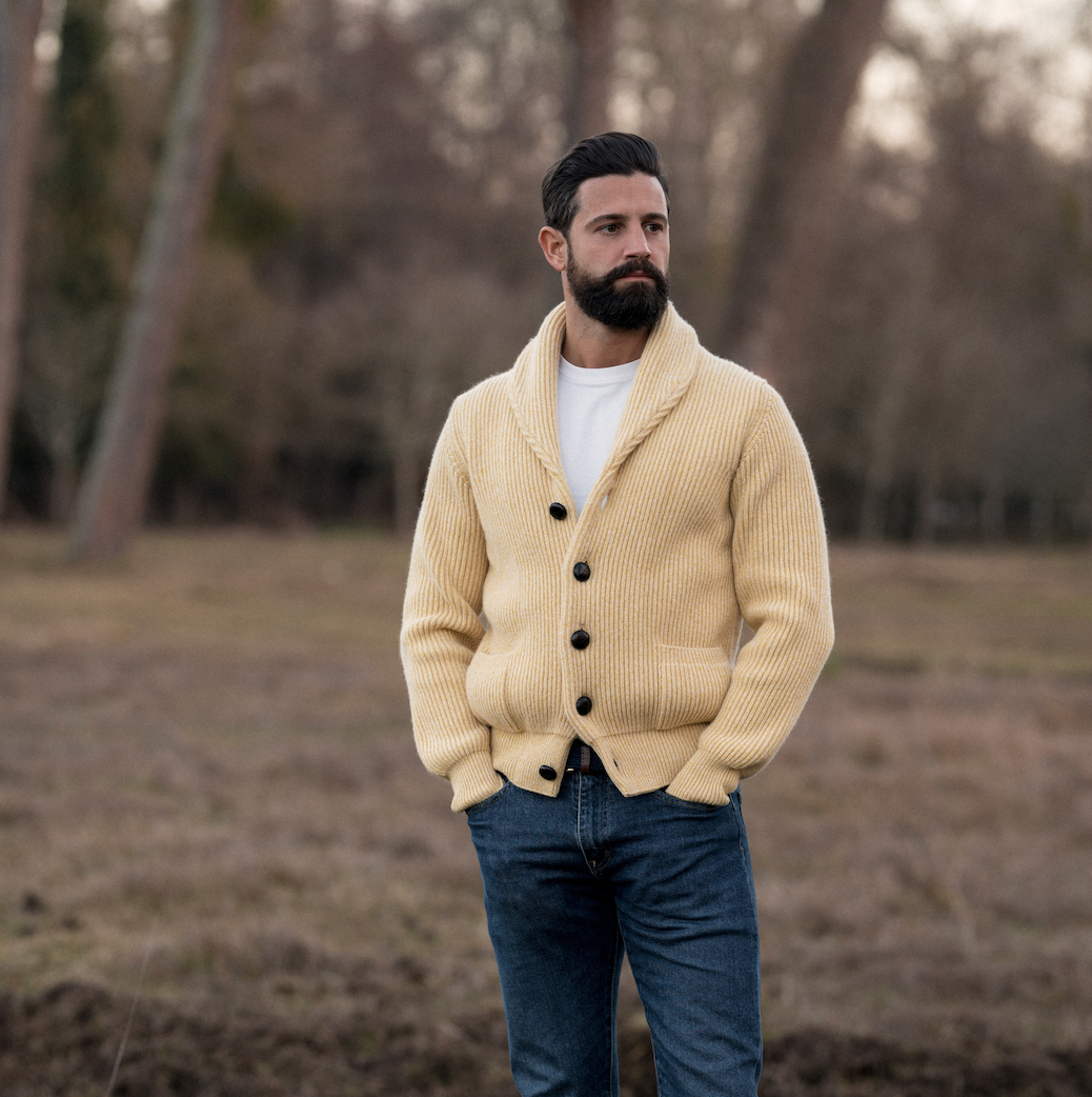 HAMILTON - SHAWL CARDIGAN ENGLISH RIB